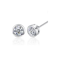 Clear Cubic Zirconia<br>Post Earring