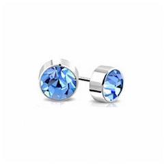 Light Blue Cubic Zirconia - Post Earrings