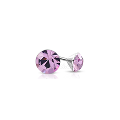 Lilac CZ Post Earrings <br> Safe Surgical Stainless <br> Steel Posts

