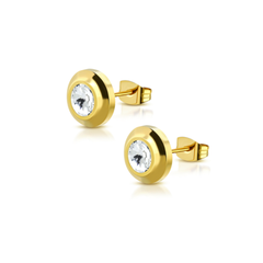 Crystal Clear CZ  Studs - Safe Surgical Stainless Steel Posts

