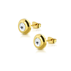 Crystal Clear CZ  Studs - Safe Surgical Stainless Steel Posts

