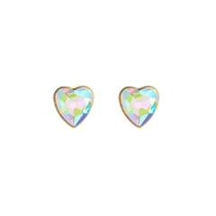 Aurora Borealis (A/B) Heart - Post Earrings