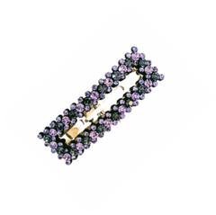 Amethyst & Lilac Rhinestone Clip <br> Single