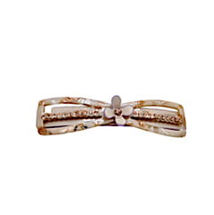 Ivory Acetate Barrette W/Rhinestones