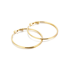 Hoop Earrings-50mm<br>Available in Gold or Silver