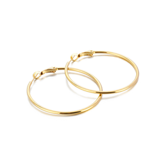 Hoop Earrings - 50mm - Gold 