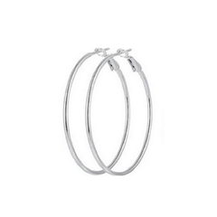 Hoop Earrings - 50mm - Silver