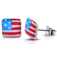 U.S.A. Flag - Post Earrings