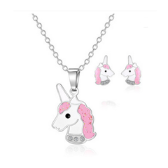 Unicorn Earring & Necklace Set