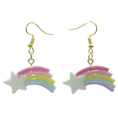 Rainbow Star Earrings <br> Nickel & Lead Free <br>Hypoallergenic <br> Safe For Sensitive Ears