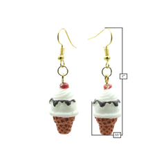 Ice Cream Cone Earrings <br> Nickel  & Lead Free <br> Hypoallergenic <br>
Safe For Sensitive Ears