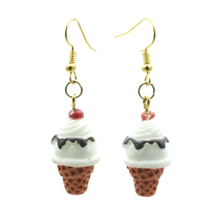 Ice Cream Cone Earrings <br> Nickel  & Lead Free <br> Hypoallergenic <br>
Safe For Sensitive Ears