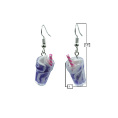 Purple Mini Drink Earrings <br> Nickel  & Lead Free <br>
Hypoallergenic <br> Safe For Sensitive Ears