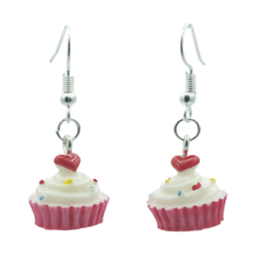 Cupcake Earrings <br> Nickel & Lead Free <br>
Hypoallergenic <br>
Safe For Sensitive Ears 