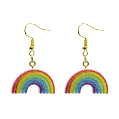 Primary Rainbow Earrings <br> Safe For Sensitive Ears <br> Hypoallergenic <br> Nickel & Lead Free 