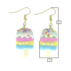 Pastel Popsicle Earrings  <br> Safe For Sensitive Ears <br> Hypoallergenic <br> Nickel & Lead Free 