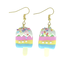 Pastel Popsicle Earrings  <br> Safe For Sensitive Ears <br> Hypoallergenic <br> Nickel & Lead Free 